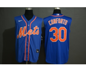 Men's New York Mets #30 Michael Conforto Blue 2020 Cool and Refreshing Sleeveless Fan Stitched MLB Nike Jersey