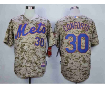 Men's New York Mets #30 Michael Conforto Camo Cool Base Jersey