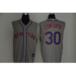 Men's New York Mets #30 Michael Conforto Grey 2020 Cool and Refreshing Sleeveless Fan Stitched MLB Nike Jersey