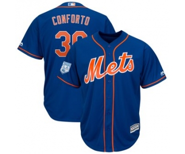 Men's New York Mets 30 Michael Conforto Majestic Royal 2019 Spring Training Cool Base Player Jersey