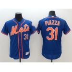 Men's New York Mets #31 Mike Piazza Retired Blue With Orange 2016 Flexbase Majestic Baseball Jersey