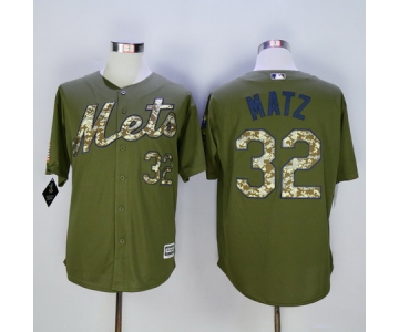 Men's New York Mets #32 Steven Matz Green Salute to Service Cool Base Baseball Jersey