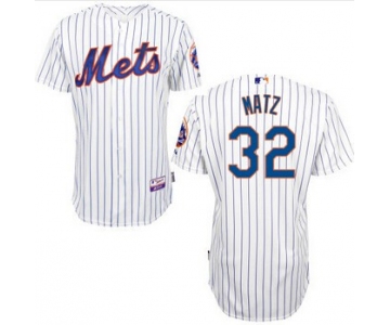 Men's New York Mets #32 Steven Matz White Pinstripe Jersey