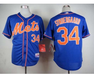 Men's New York Mets #34 Noah Syndergaard Blue Jersey