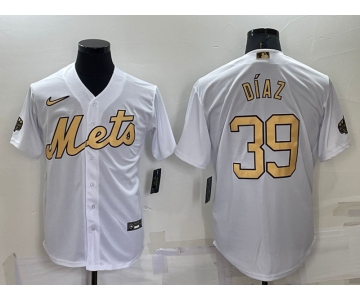 Men's New York Mets #39 Edwin Diaz White 2022 All Star Stitched Cool Base Nike Jersey