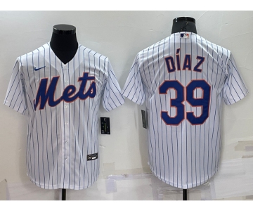 Men's New York Mets #39 Edwin Diaz White Stitched MLB Cool Base Nike Jersey