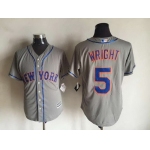 Men's New York Mets #5 David Wright Gray Road 2015 MLB Cool Base Jersey