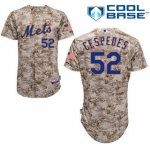 Men's New York Mets #52 Yoenis Cespedes Alternate Camo MLB Cool Base Jersey