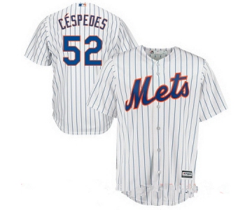 Men's New York Mets #52 Yoenis Cespedes Majestic White Home Cool Base Player Jersey