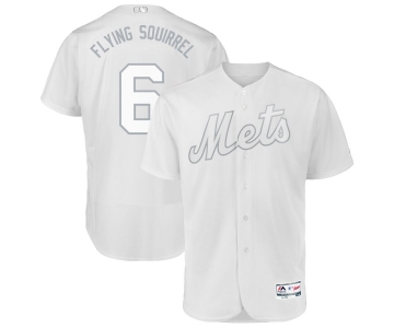 Men's New York Mets 6 Jeff McNeil Flying Squirrel White 2019 Players' Weekend Authentic Player Jersey