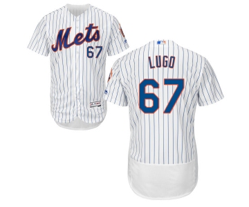 Men's New York Mets #67 Seth Lugo Majestic White Home Stitched MLB 2016 Majestic Flex Base Jersey