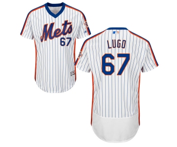 Men's New York Mets #67 Seth Lugo White Pullover Stitched MLB 2016 Majestic Flex Base Jersey