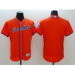 Men's New York Mets Blank Los Orange 2016 Flexbase Majestic Baseball Jersey