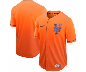 Men's New York Mets Blank Orange Drift Fashion Jersey