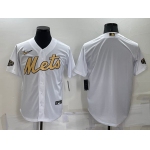 Men's New York Mets Blank White 2022 All Star Stitched Cool Base Nike Jersey