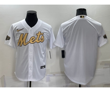 Men's New York Mets Blank White 2022 All Star Stitched Cool Base Nike Jersey