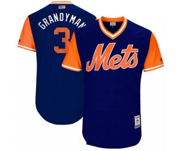 Men's New York Mets Curtis Granderson Grandyman Majestic Royal 2017 Little League World Series Players Weekend Stitched Nickname Jersey