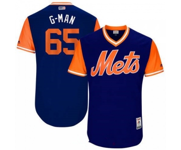 Men's New York Mets Robert Gsellman G-Man Majestic Royal 2017 Little League World Series Players Weekend Stitched Nickname Jersey