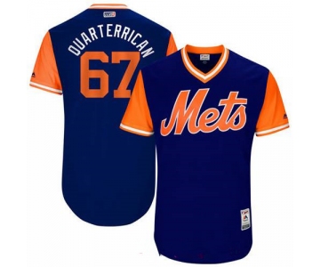 Men's New York Mets Seth Lugo Quarterrican Majestic Royal 2017 Little League World Series Players Weekend Stitched Nickname Jersey
