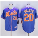 Mets #20 Neil Walker Blue Alternate Home Cool Base Stitched MLB Jersey