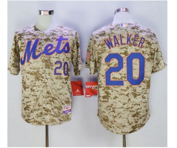 Mets #20 Neil Walker Camo Alternate Cool Base Stitched MLB Jersey