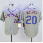 Mets #20 Neil Walker Grey Cool Base Stitched MLB Jersey