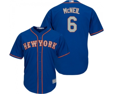 Mets #6 Jeff McNeil Blue(Grey NO.) New Cool Base Stitched Baseball Jersey