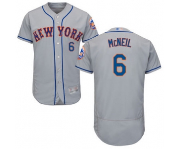 Mets #6 Jeff McNeil Grey Flexbase Authentic Collection Stitched Baseball Jersey