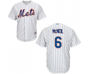 Mets #6 Jeff McNeil White(Blue Strip) New Cool Base Stitched Baseball Jersey