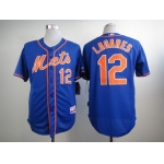 New York Mets #12 Juan Lagares Blue Jersey