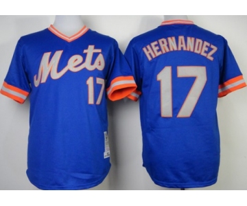 New York Mets #17 Keith Hernandez 1983 Blue Throwback Jersey