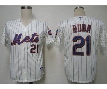 New York Mets #21 Lucas Duda Cream Jersey