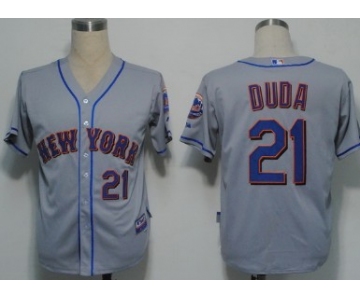 New York Mets #21 Lucas Duda Gray Jersey