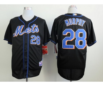 New York Mets #28 Daniel Murphy Black Jersey