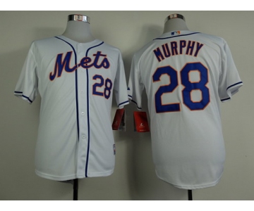 New York Mets #28 Daniel Murphy White Jersey