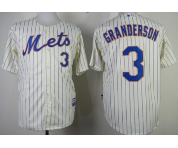 New York Mets #3 Curtis Granderson Cream Jersey