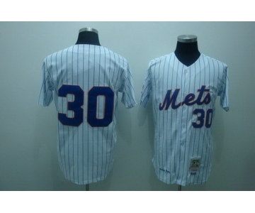 New York Mets #30 Nolan Ryan 1969 White Throwback Jersey