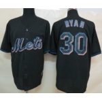 New York Mets #30 Nolan Ryan Black Fashion Jersey
