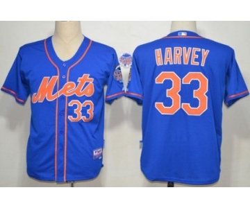 New York Mets #33 Matt Harvey Blue Jersey