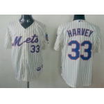 New York Mets #33 Matt Harvey Cream Jersey