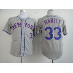 New York Mets #33 Matt Harvey Gray Jersey