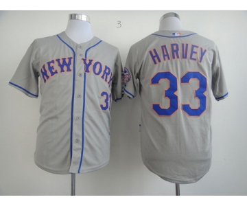 New York Mets #33 Matt Harvey Gray Jersey