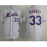 New York Mets #33 Matt Harvey White Jersey