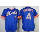 New York Mets #4 Lenny Dykstra 1983 Blue Throwback Jersey