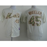 New York Mets #45 Zack Wheeler Cream With Camo Jersey