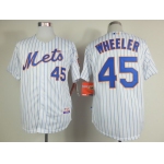 New York Mets #45 Zack Wheeler White Pinstripe Jersey