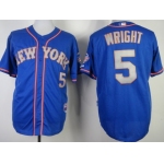 New York Mets #5 David Wright Blue With Gray Jersey