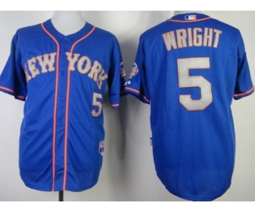 New York Mets #5 David Wright Blue With Gray Jersey