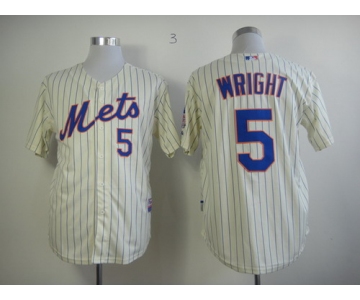 New York Mets #5 David Wright Cream Jersey