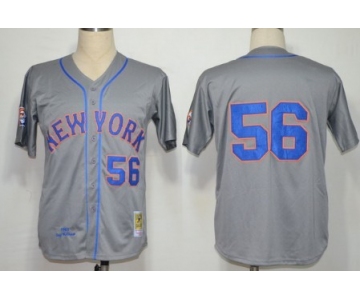 New York Mets #56 Tug McGraw 1965 Gray Wool Throwback Jersey